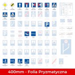 Znaki informacyjne D; Mini 400mm kwadratowe; Folia Pryzmatyczna