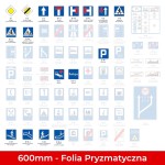 Znaki informacyjne D; Małe/Średnie 600mm kwadratowe; Folia Pryzmatyczna