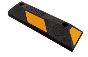 Separator parkingowy U-25b 550, żółta taśma z elementami montażowymi