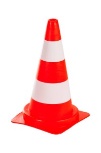 Pachołek drogowy PVC U-23, odblaskowy 50 cm, lekki
