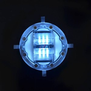 Najezdniowy aktywny PEO aluminiowy wpuszczany, solar, biało-czerwony