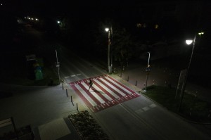 Doświetlenie przejścia 230V zasilane z sieci z szafą sterowniczą