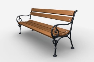 Ławka żeliwna; parkowo - miejska Ł/109
