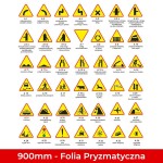 Znaki ostrzegawcze A; Średnie 900mm; Folia Folia Pryzmatyczna