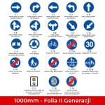 Znaki nakazu C; Wielkie 1000mm; Folia II Generacji