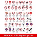 Znaki zakazu B; Średnie 800mm; Folia Pryzmatyczna